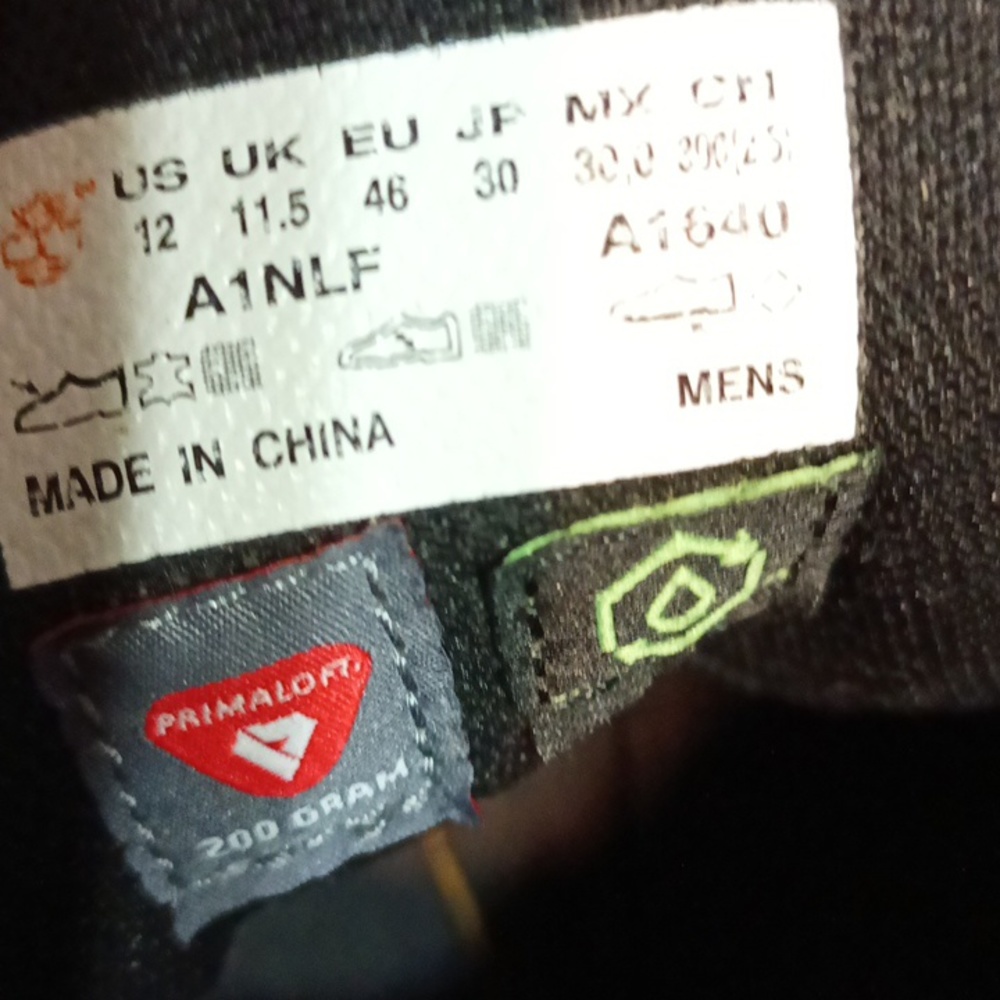 Timberland men's genuine size 12 beef and broccoli prima loft 200 grams - Picture 7 of 17